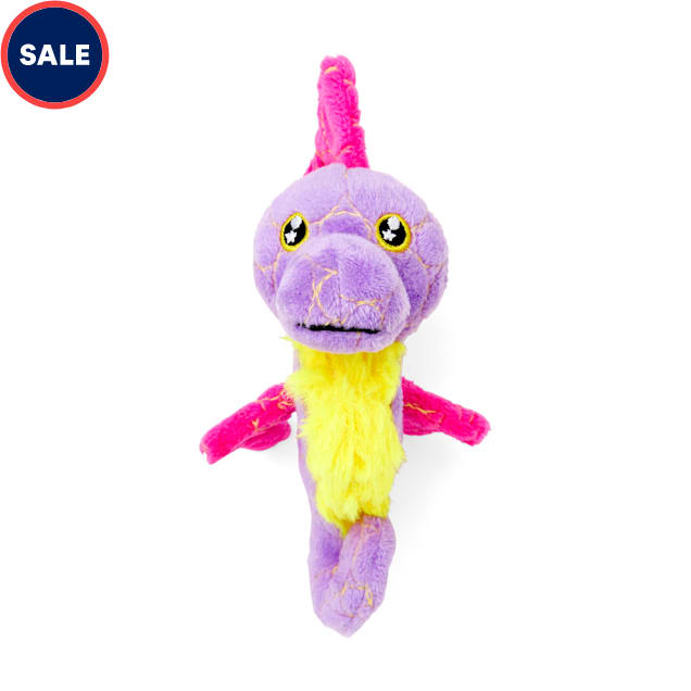 Leaps & Bounds Ruffest & Tuffest Multicolor Seahorse Tough Plush Dog Toy with Kevlar Stitching, Small - Carousel image #1