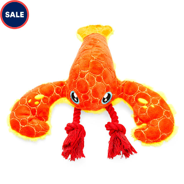 Leaps & Bounds Ruffest & Tuffest Lobster Tough Plush Dog Toy with Kevlar Stitching, Medium - Carousel image #1