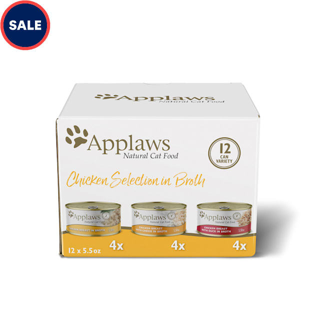 Applaws Natural Chicken Selection in Broth Multipack Wet Cat Food, 5.5
