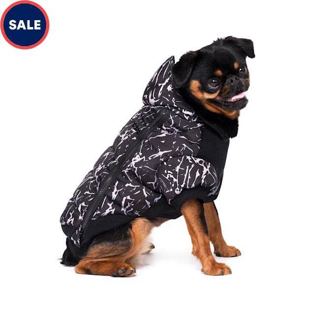 Canada Pooch Prism Dog Puffer Black Crackle Size 8, 3X-Small - Carousel image #1
