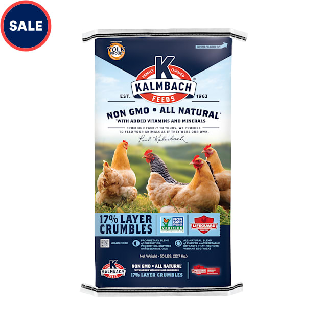 Kalmbach Feeds NonGMO 17 Layer Crumbles for Chickens, 50 lbs. Petco