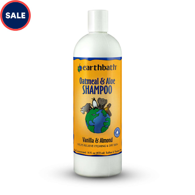 Earthbath Oatmeal & Aloe, Vanilla & Almond Pet Shampoo, 16 fl. oz. - Carousel image #1