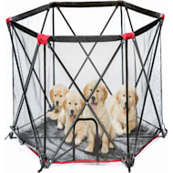 Carlson pet pen with canopy top