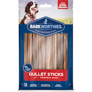  Barkworthies Protein Rich Gullet Stick Dog Chews, Count of 12