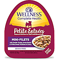 Wellness Petite Entrees Mini-Filets Tender Turkey, Green Beans & White Sweet Potatoes in Gravy Wet Dog Food