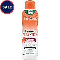 TropiClean Natural* Flea + Tick Maximum Strength Shampoo for Dogs