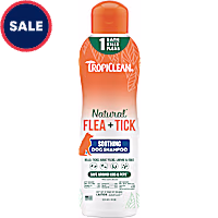 TropiClean Natural* Flea + Tick Soothing Shampoo for Dogs