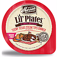 Merrick Lil' Plates Grain Free Teeny Texas Steak Tips Dinner Recipe Small Breed Wet Dog Food