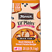 Merrick Lil Plates Premium Grain Free Real Chicken and Sweet Potato Kibble Dry Food for Small Dogs