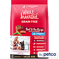 WholeHearted Grain Free Large Breed Beef and Pea Recipe Adult Dry Dog Food
