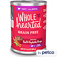 WholeHearted Grain Free Beef and Vegetable Recipe Wet Puppy Food
