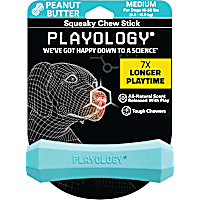 Playology Squeaky Chew Stick Peanut Butter Dog Toy