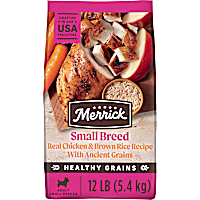 Merrick Healthy Grains Wholesome and Natural Kibble, Small Breed Recipe Premium Dry Dog Food for Small Dogs