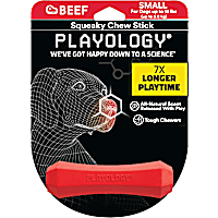 Playology Squeaky Chew Stick Beef Dog Toy