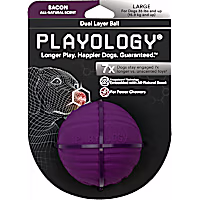 Playology Dual Layer Bacon Ball Dog Toy