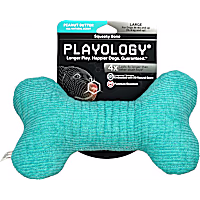 Playology Plush Squeaky Bone Peanut Butter Dog Toy