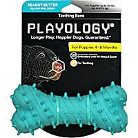 Playology Puppy Teething Bone Peanut Butter Dog Toy