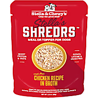 Stella & Chewy's Shredrs Cage Free Chicken Recipe in Broth Wet Dog Food
