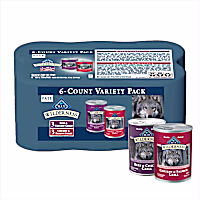 Blue Buffalo Wilderness Adult High Protein Beef & Chicken and Salmon & Chicken Wet Dog Food Variety Pack