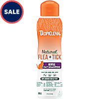 TropiClean Natural* Flea + Tick Cat Shampoo