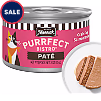 Merrick Purrfect Bistro Grain Free Premium High Protein Salmon Recipe Soft Canned Pate Adult Wet Cat Food