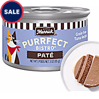 Merrick Purrfect Bistro Grain Free Premium High Protein Tuna Recipe Soft Canned Pate Adult Wet Cat Food