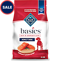 Blue Buffalo Basics Skin & Stomach Care, Limited Ingredient, Salmon, Adult Dry Dog Food