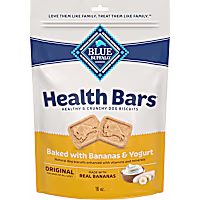 Blue Buffalo Health Bars Oven-baked Dog Treats Made with Natural Ingredients, Bananas & Yogurt, Crunchy Dog Biscuits
