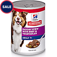 Hill's Science Diet Senior 7+ Savory Stew with Beef & Vegetables Canned Wet Dog Food