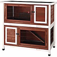 TRIXIE Natura Two Story Animal Hutch in Brown & White