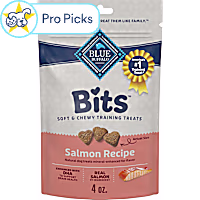 Blue Buffalo Bits Enhanced with DHA, Salmon Recipe Made with Natural Ingredients Soft Dog Treats for Training
