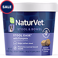NaturVet Bacon and Chicken Flavor, Stool Ease Stool & Bowel Supplement for Dogs