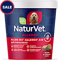 NaturVet Bacon and Chicken Flavor, Aller-911 Allergy Aid Supplements for Dogs