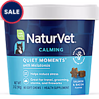 NaturVet Salmon and Bacon Flavor Quiet Moments Calming Supplement for Cats