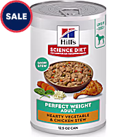 Hill's Science Diet Hearty Vegetable & Chicken Stew Adult Perfect Weight Canned Wet Dog Food