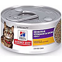 Hill's Science Diet Sensitive Stomach & Skin Chicken & Vegetable Entree Canned Wet Cat Food