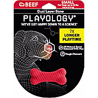 Playology Dual Layer Bone Beef Dog Toy