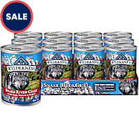 Blue Buffalo Wilderness Trout, Venison & Rabbit, Snake River Grill Natural High Protein Adult Wet Dog Food