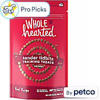 WholeHearted Grain-Free Tender Tidbits Beef Recipe Dog Training Treats