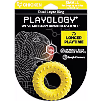 Playology Dual Layer Ring Chicken Dog Toy