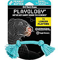 Playology Dri-Tech Rope Peanut Butter Dog Toy