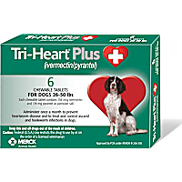 Tri-Heart Plus Chewable Tablets for Dogs 26 to 50 lbs.