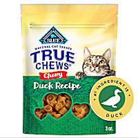 Blue Buffalo True Chews Made in the USA, Duck Recipe, Natural Chewy Cat Treats