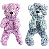 Multipet Aromadog Calming Bear Shaped Fleece Flattie Assorted Dog Toy