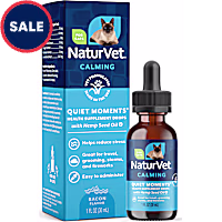 NaturVet Hemp Oil Quiet Moments Calming Drops for Cats