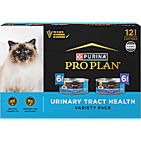 Purina Pro Plan Urinary Tract Turkey & Giblets, Ocean Whitefish Entrees Health Pate Cat Food Variety Pack