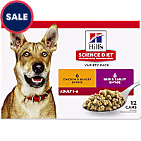 Hill's Science Diet Chicken, Beef Adult Canned Dog Food Variety Pack