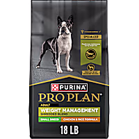 Purina Pro Plan Weight Management Shredded Blend Chicken and Rice Formula Small Breed Dry Dog Food