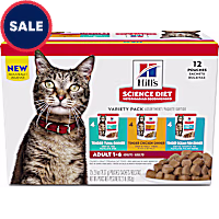 Hill's Science Diet Chicken, Tuna and Ocean Fish Adult Wet Cat Food Variety Pack