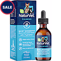 NaturVet Quiet Moments Calming Supplement Drops for Dogs and Cats